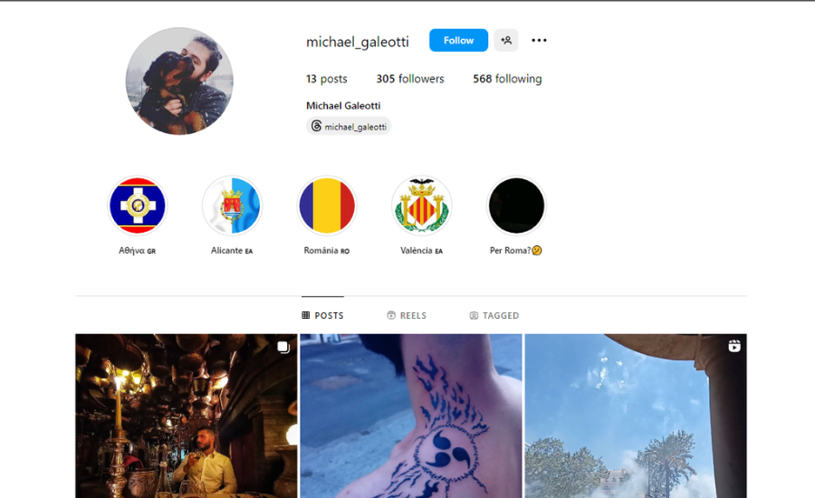 Michael Galeotti Social Media